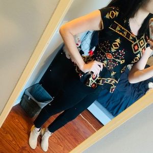 🌸 5 for $25 Aztec Geometric Peplum Top